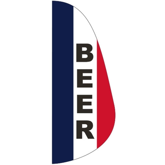 3' x 8' Message Feather Flag - Beer