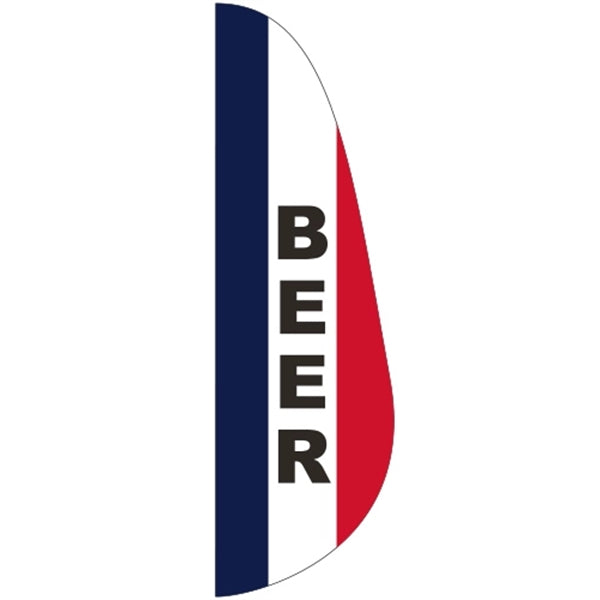 3' x 10' Message Feather Flag - Beer