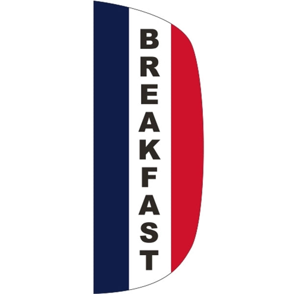 3' x 8' Message Flutter Flag - Breakfast