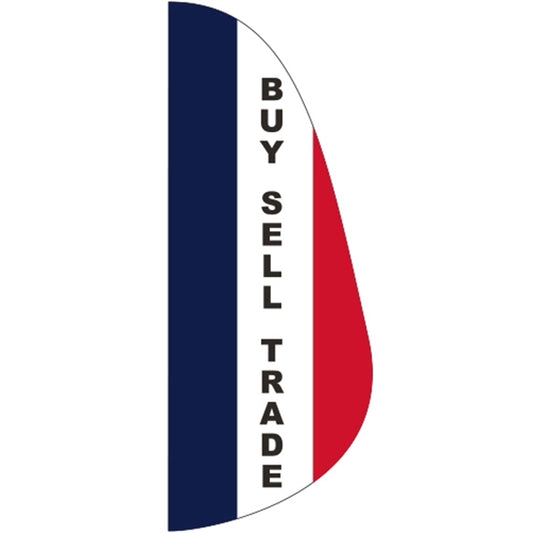 3' x 8' Message Feather Flag - Buy, Sell, Trade