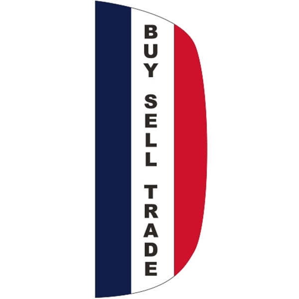 3' x 8' Message Flutter Flag - Buy, Sell, Trade