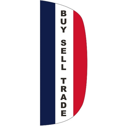3' x 8' Message Flutter Flag - Buy, Sell, Trade