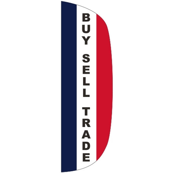 3' x 10' Message Flutter Flag - Buy, Sell, Trade