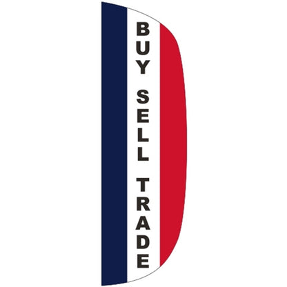 3' x 10' Message Flutter Flag - Buy, Sell, Trade