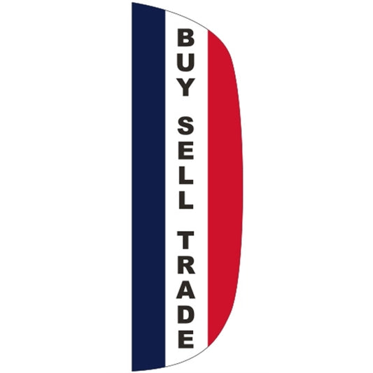 3' x 10' Message Flutter Flag - Buy, Sell, Trade