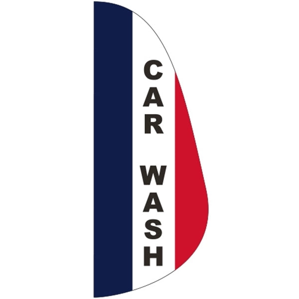 3' x 8' Message Feather Flag - Carwash