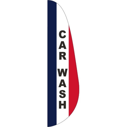 3' x 12' Message Feather Flag - Carwash