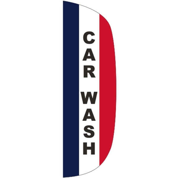3' x 10' Message Flutter Flag - Carwash