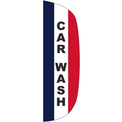 3' x 10' Message Flutter Flag - Carwash
