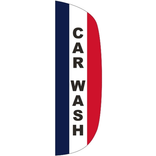 3' x 10' Message Flutter Flag - Carwash