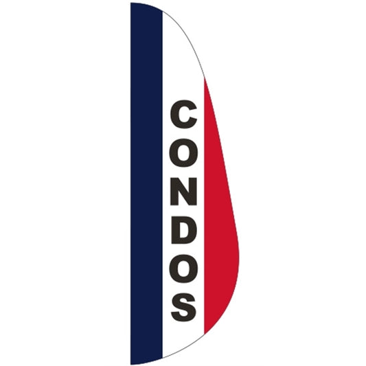 3' x 10' Message Feather Flag - Condos