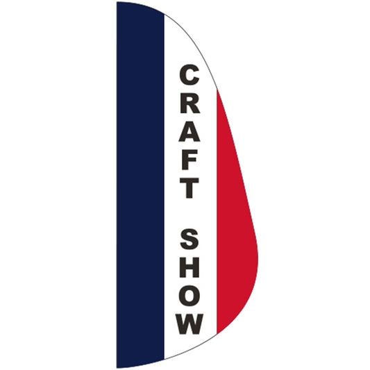 3' x 8' Message Feather Flag - Craft Show