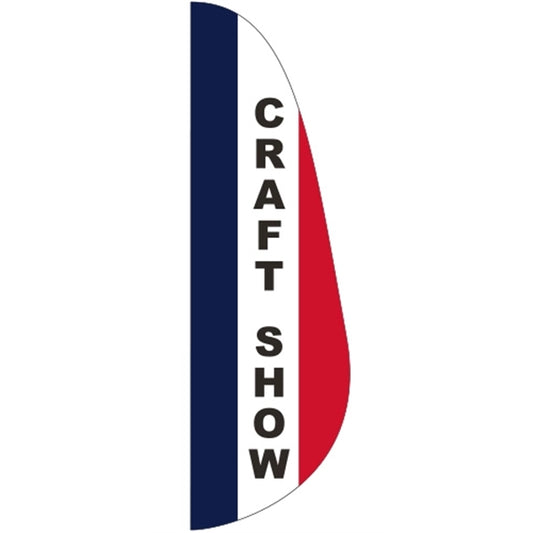 3' x 10' Message Feather Flag - Craft Show