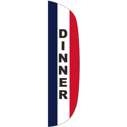 3' x 12' Message Flutter Flag - Dinner