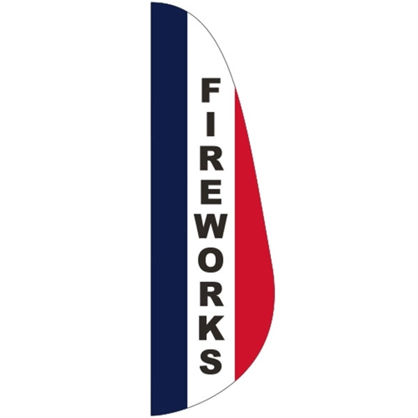 3' x 10' Message Feather Flag - Fireworks