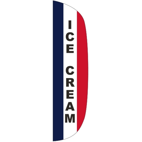 3' x 12' Message Flutter Flag - Ice Cream