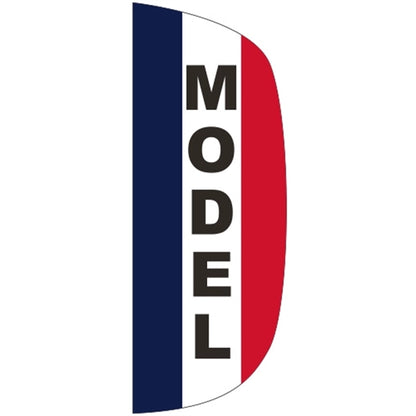3' x 8' Message Flutter Flag - Model