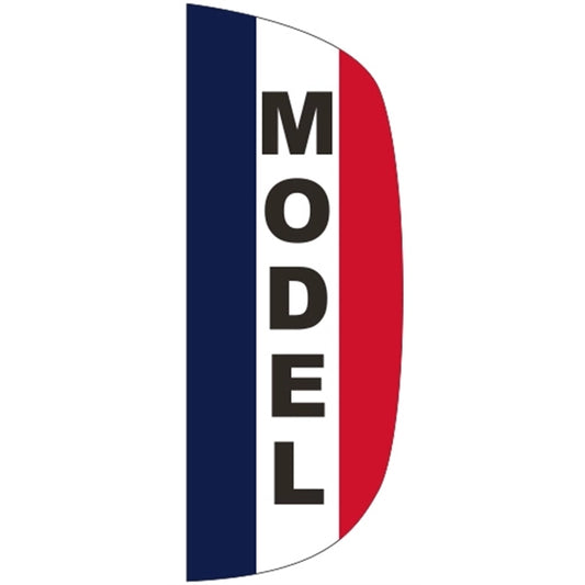 3' x 8' Message Flutter Flag - Model