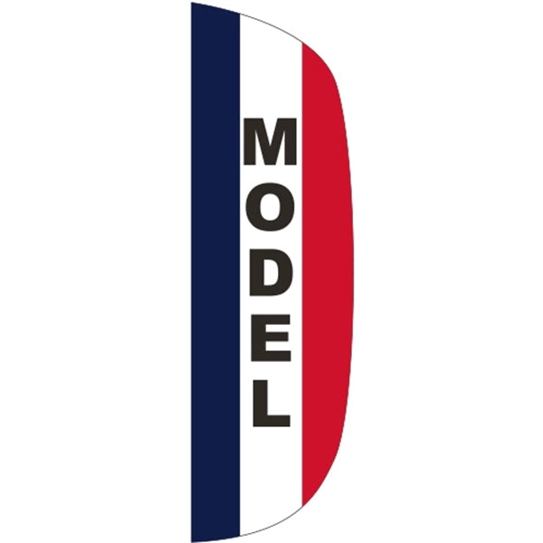 3' x 10' Message Flutter Flag - Model