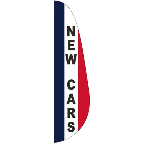 3' x 12' Message Feather Flag - New Cars