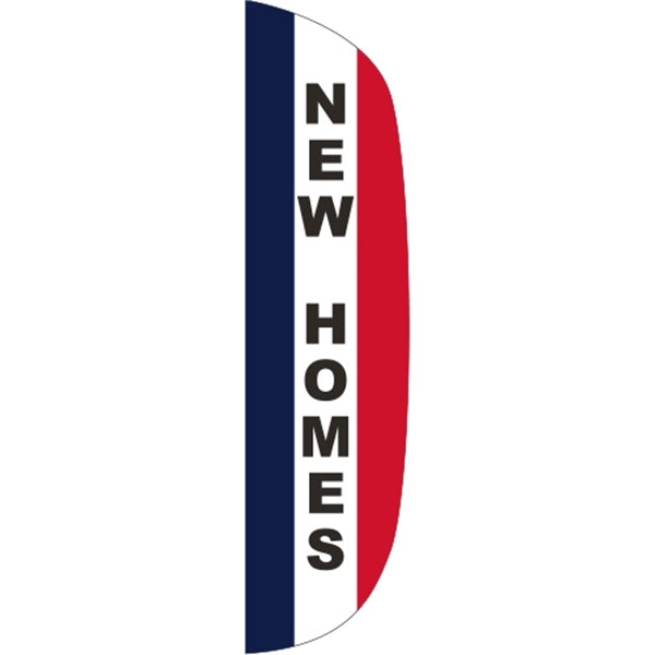 3' x 12' Message Flutter Flag - New Homes