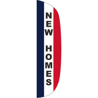 3' x 12' Message Flutter Flag - New Homes