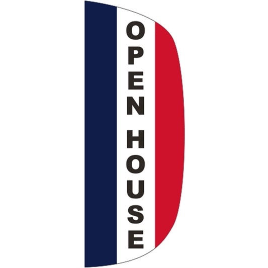 3' x 8' Message Flutter Flag - Open House