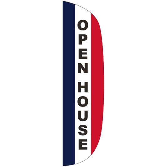 3' x 12' Message Flutter Flag - Open House