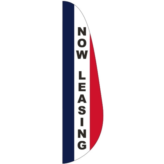 3' x 15' Message Feather Flag - Now Leasing