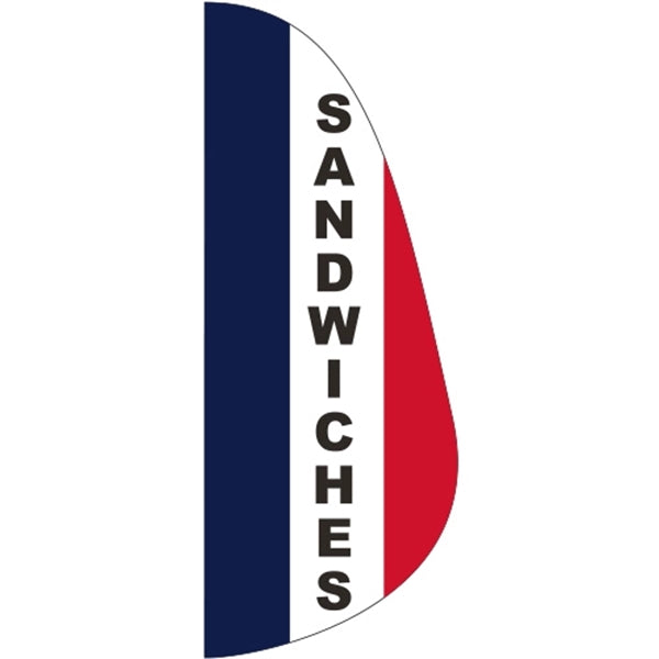 3' x 8' Message Feather Flag - Sandwiches