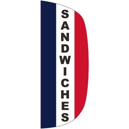 3' x 8' Message Flutter Flag - Sandwiches