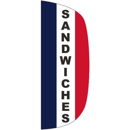 3' x 8' Message Flutter Flag - Sandwiches