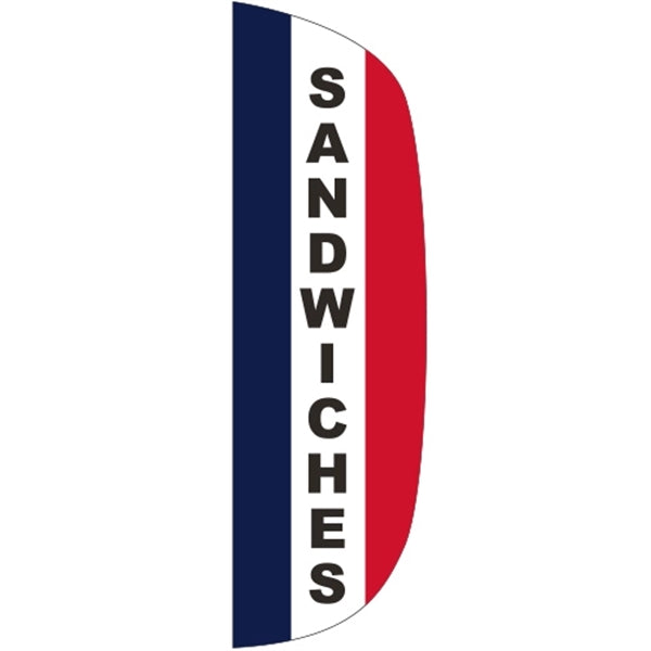 3' x 10' Message Flutter Flag - Sandwiches