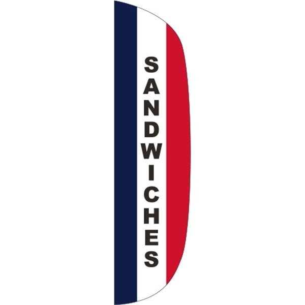 3' x 15' Message Flutter Flag - Sandwiches