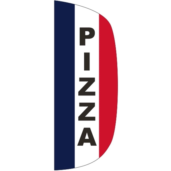 3' x 8' Message Flutter Flag - Pizza