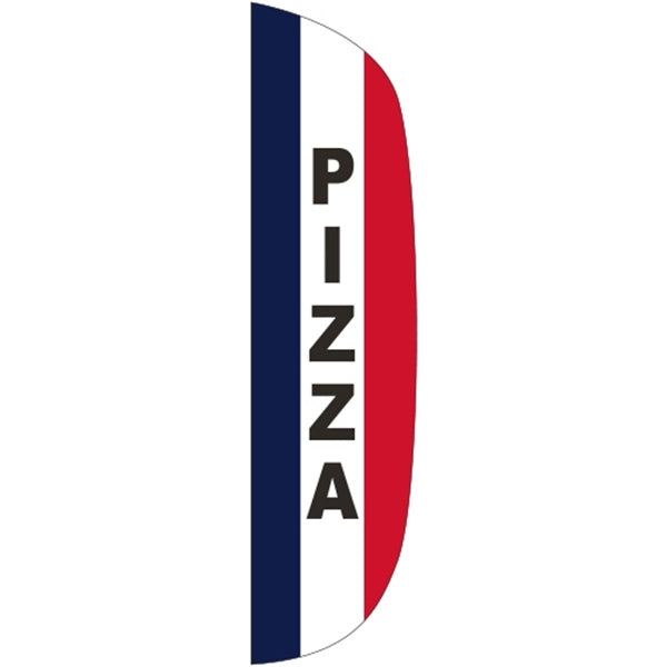3' x 15' Message Flutter Flag - Pizza