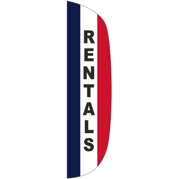 3' x 12' Message Flutter Flag - Rentals