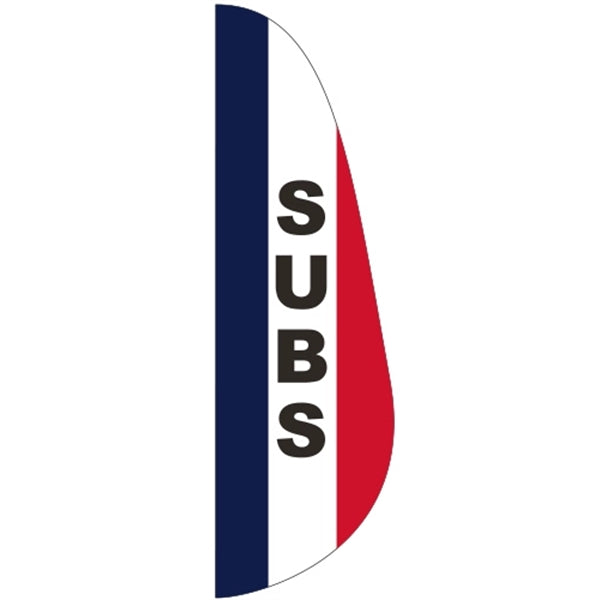 3' x 10' Message Feather Flag - Subs