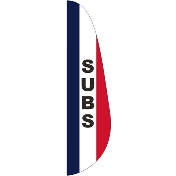 3' x 15' Message Feather Flag - Subs