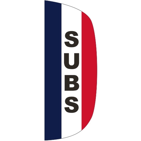 3' x 8' Message Flutter Flag - Subs