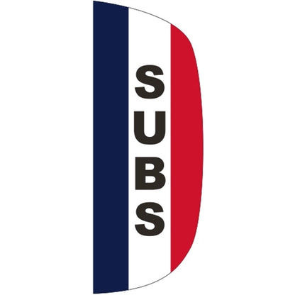 3' x 8' Message Flutter Flag - Subs