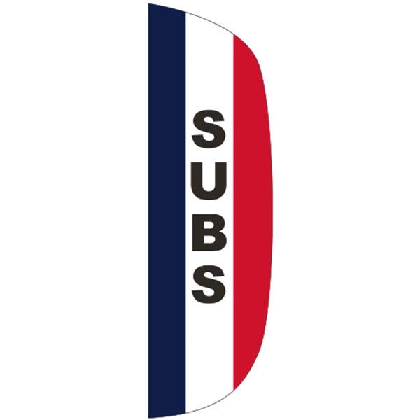 3' x 10' Message Flutter Flag - Subs