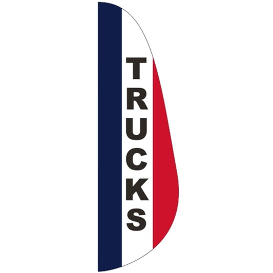 3' x 10' Message Feather Flag - Trucks