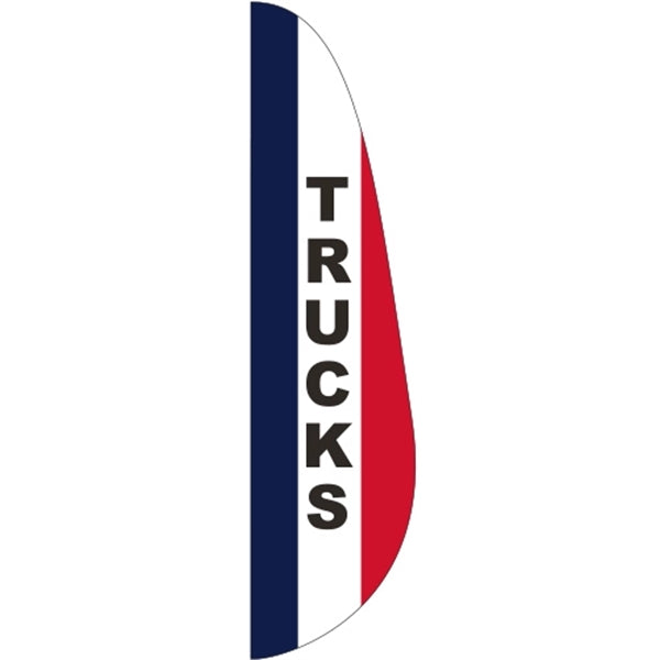 3' x 12' Message Feather Flag - Trucks