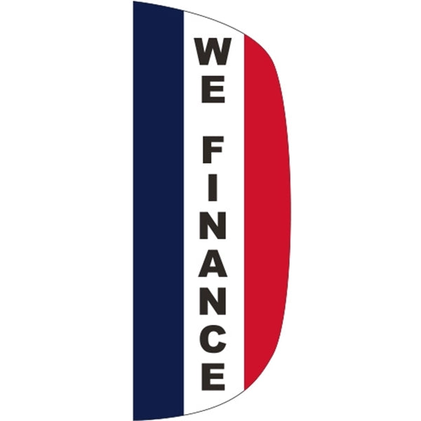 3' x 8' Message Flutter Flag - We Finance