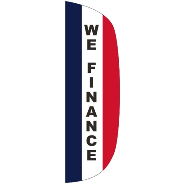3' x 10' Message Flutter Flag - We Finance