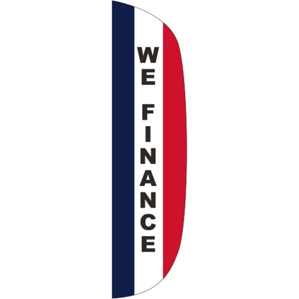 3' x 12' Message Flutter Flag - We Finance