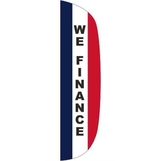 3' x 12' Message Flutter Flag - We Finance