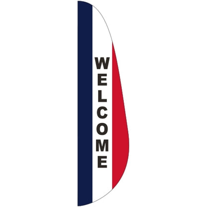 3' x 12' Message Feather Flag - Welcome