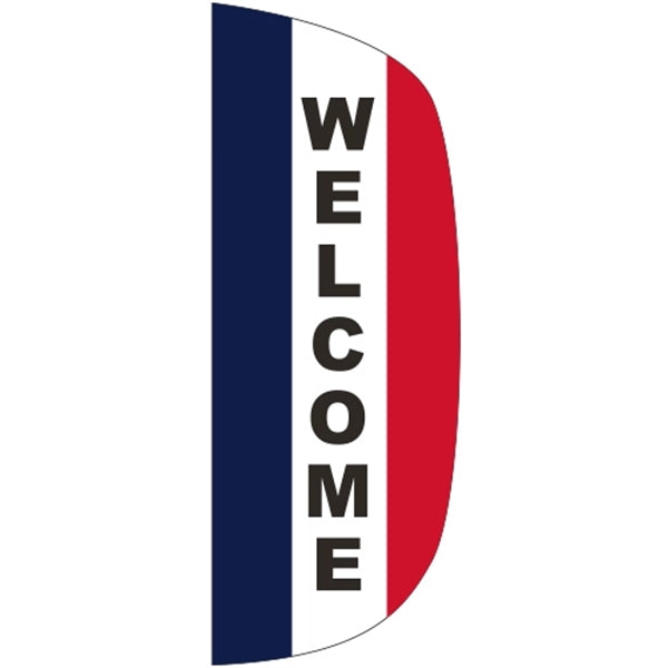 3' x 8' Message Flutter Flag - Welcome